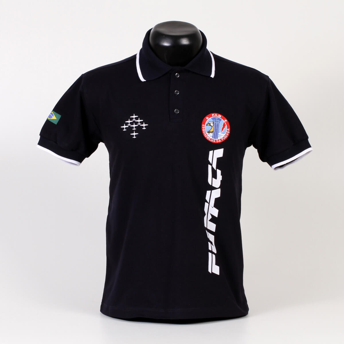 Camisa Polo Fumaça Masculina Azul